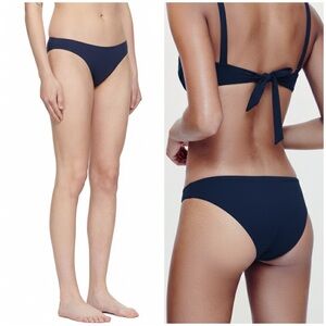 NWT Asceno The Naples Swim Bikini Bottoms Brief Classic Cut Navy Blue Sz L
